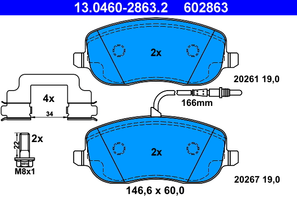 Pastiglie freno ATE 602863