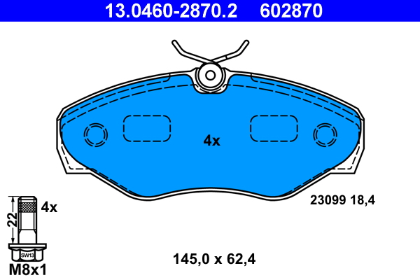 Pastiglie freno ATE 602870