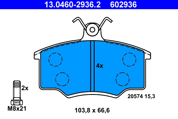 Pastiglie freno ATE 602936