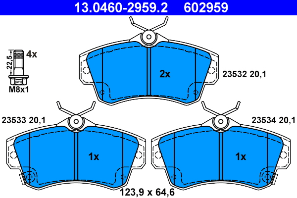 Pastiglie freno ATE 602959