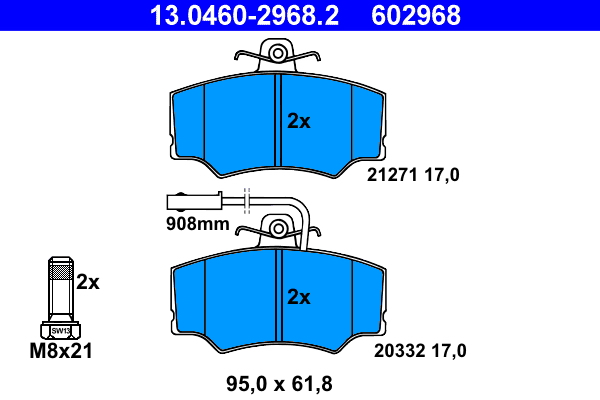 Pastiglie freno ATE 602968