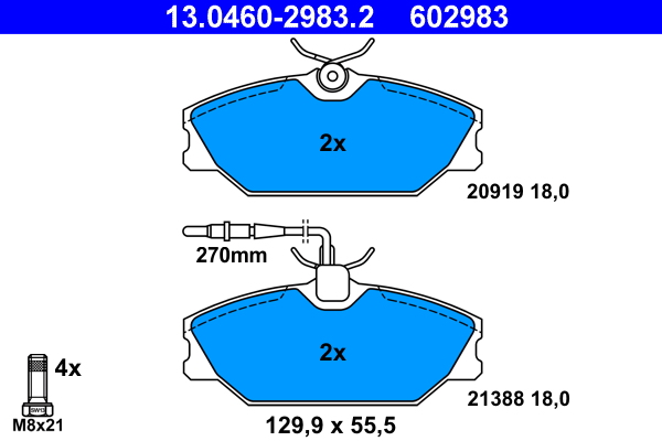 Pastiglie freno ATE 602983
