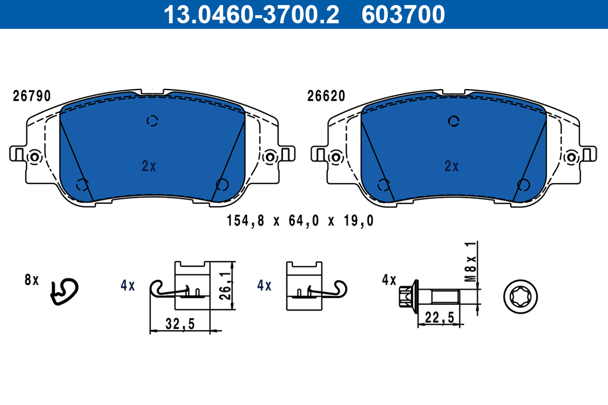 Pastiglie freno ATE 603700