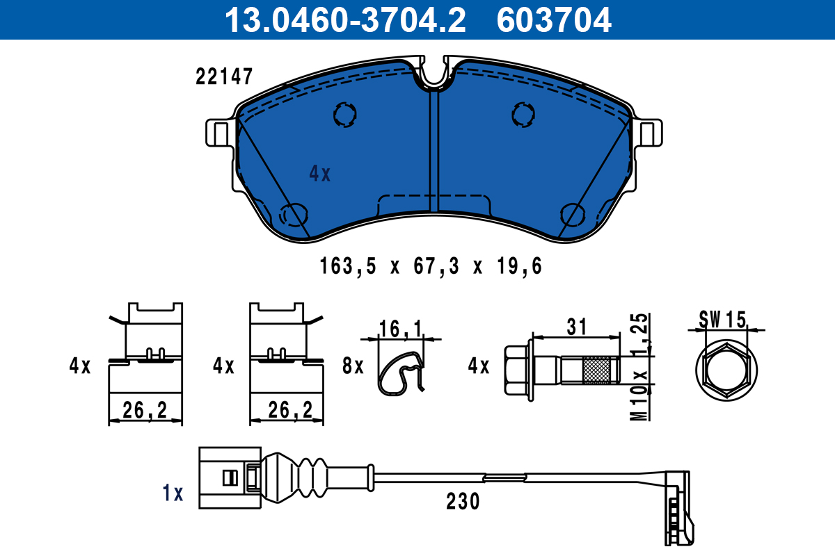 Pastiglie freno ATE 603704