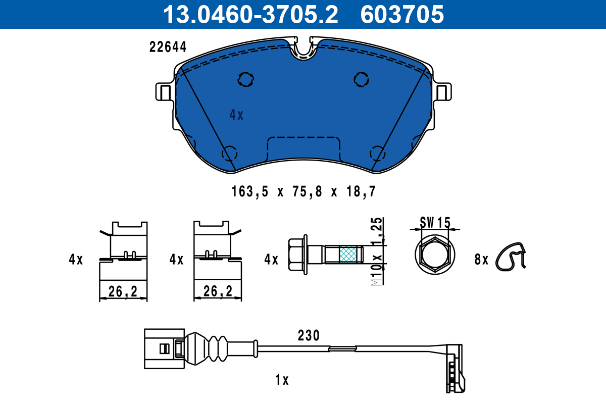 Pastiglie freno ATE 603705