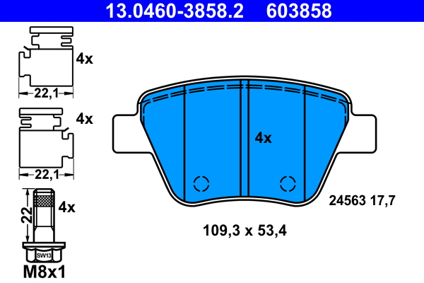 Pastiglie freno ATE 603858