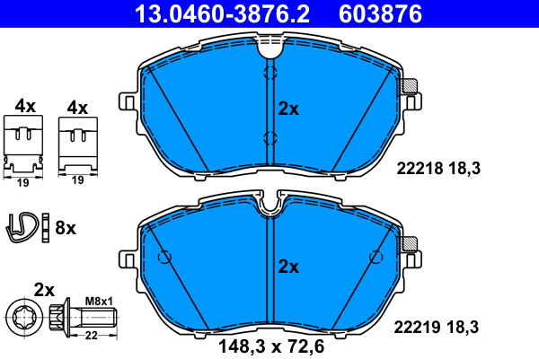 Pastiglie freno ATE 603876