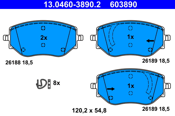 Pastiglie freno ATE 603890