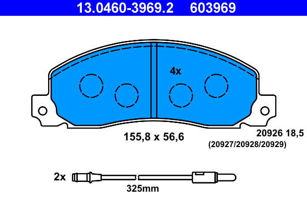 Pastiglie freno ATE 603969