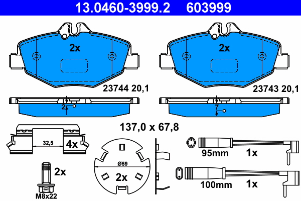 Pastiglie freno ATE 603999