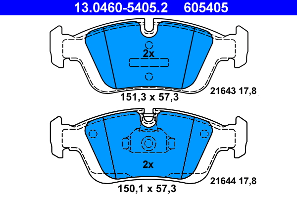 Pastiglie freno ATE 605405