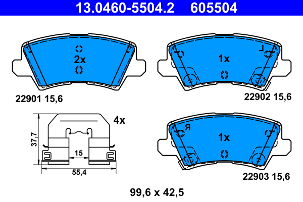 Pastiglie freno ATE 605504