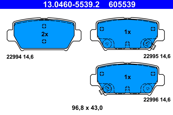 Pastiglie freno ATE 605539