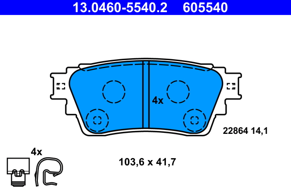 Pastiglie freno ATE 605540
