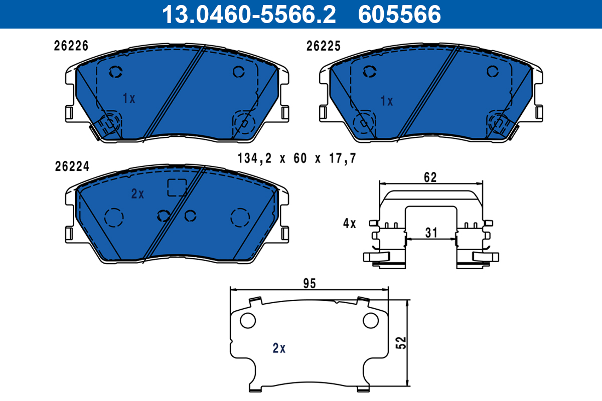 Pastiglie freno ATE 605566