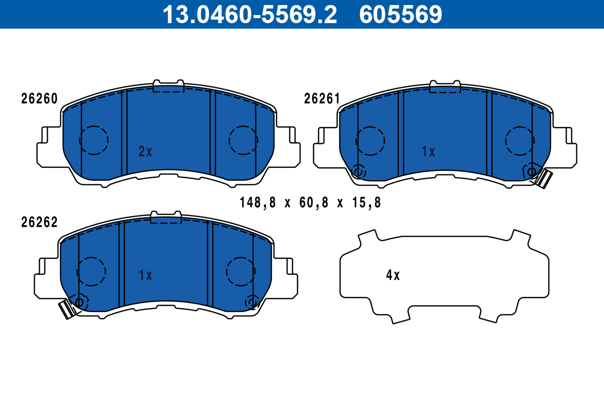 Pastiglie freno ATE 605569