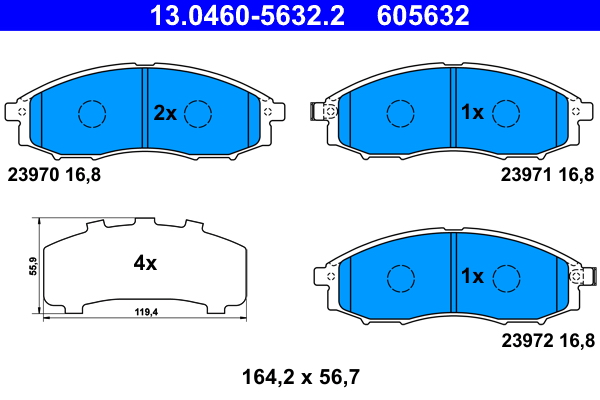 Pastiglie freno ATE 605632
