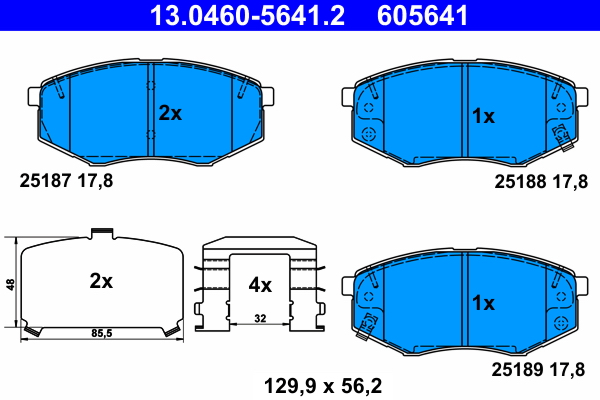 Pastiglie freno ATE 605641