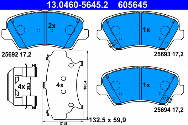 Pastiglie freno ATE 605645