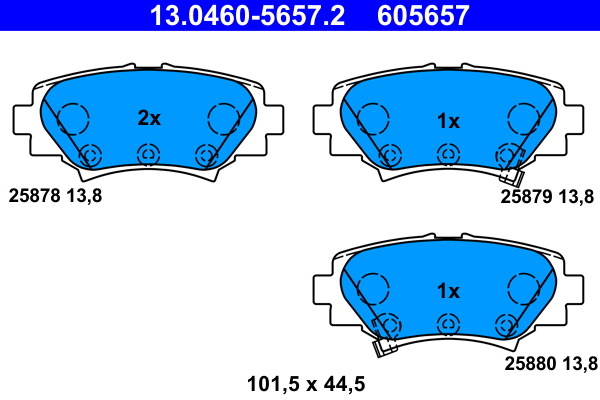 Pastiglie freno ATE 605657