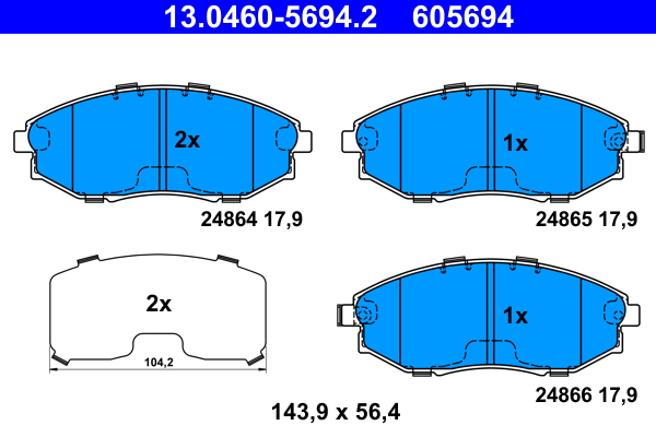 Pastiglie freno ATE 605694