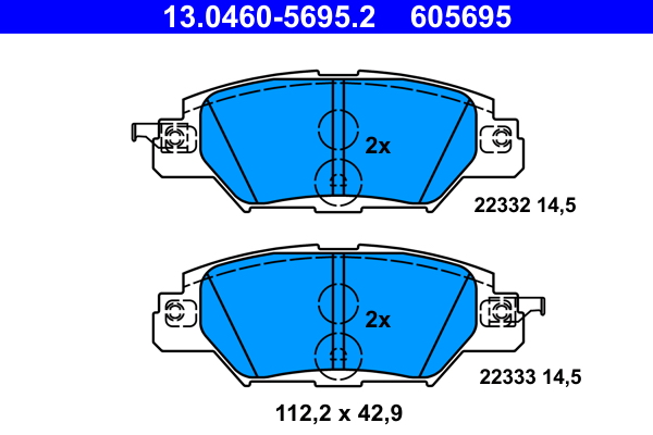 Pastiglie freno ATE 605695