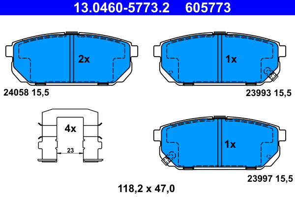 Pastiglie freno ATE 605773