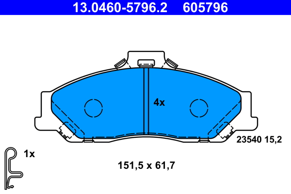 Pastiglie freno ATE 605796
