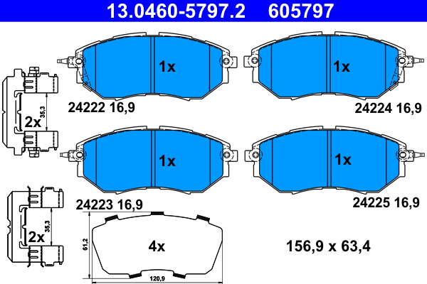 Pastiglie freno ATE 605797