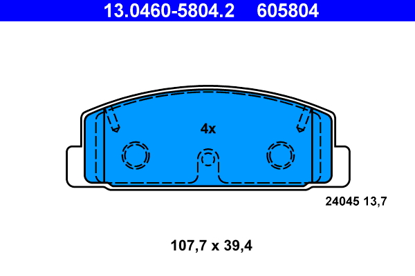 Pastiglie freno ATE 605804
