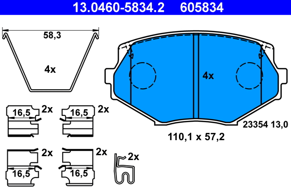 Pastiglie freno ATE 605834