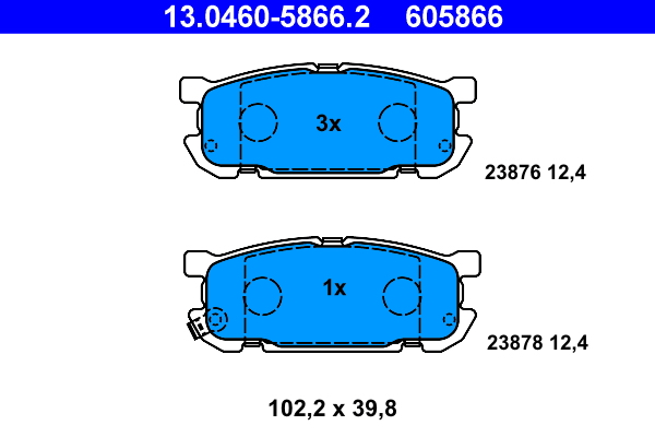 Pastiglie freno ATE 605866