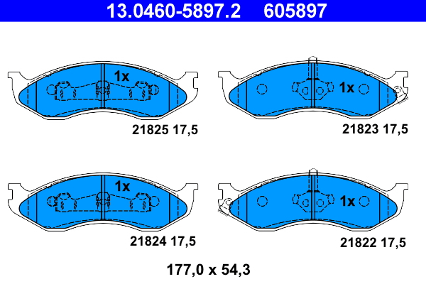 Pastiglie freno ATE 605897