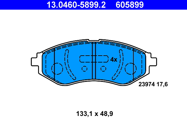 Pastiglie freno ATE 605899