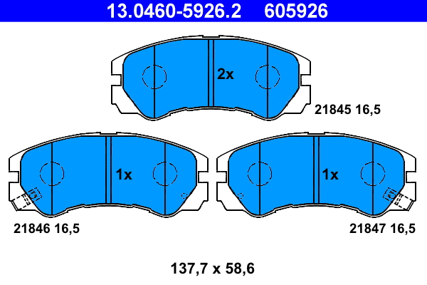 Pastiglie freno ATE 605926