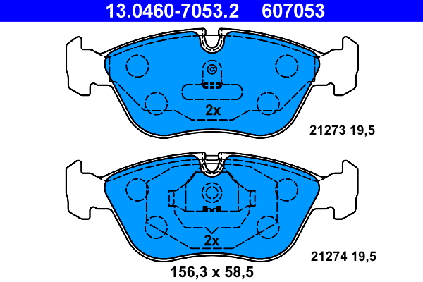 Pastiglie freno ATE 607053
