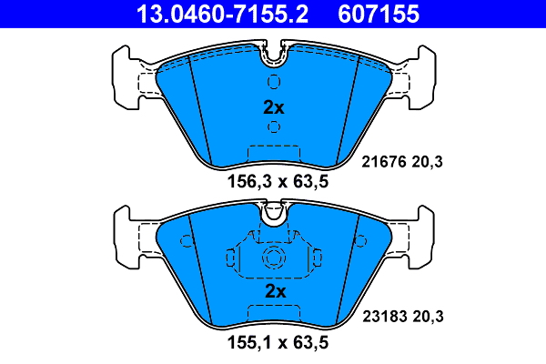 Pastiglie freno ATE 607155