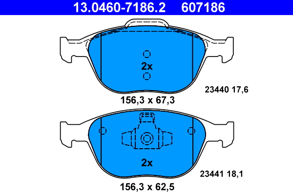 Pastiglie freno ATE 607186