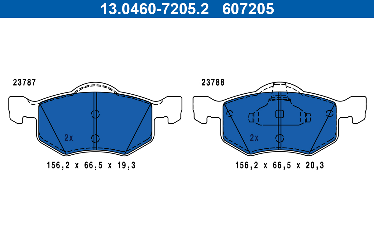 Pastiglie freno ATE 607205