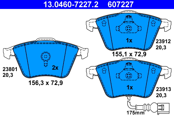 Pastiglie freno ATE 607227