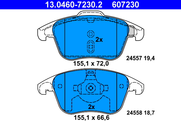 Pastiglie freno ATE 607230