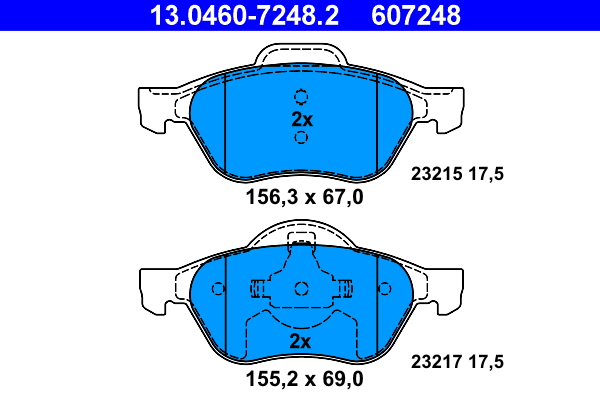 Pastiglie freno ATE 607248
