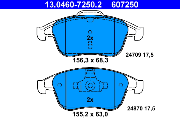 Pastiglie freno ATE 607250