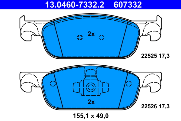 Pastiglie freno ATE 607332