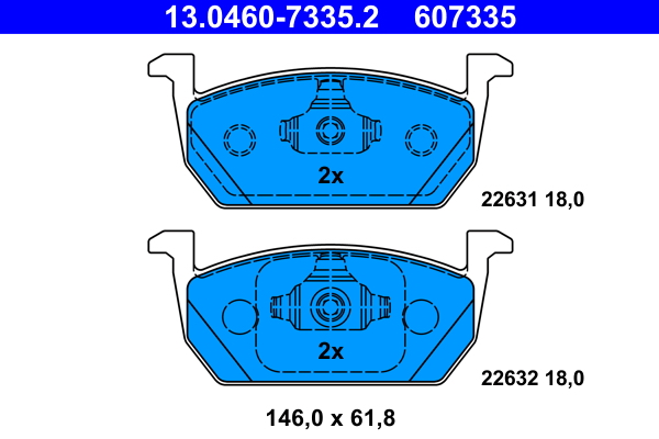 Pastiglie freno ATE 607335
