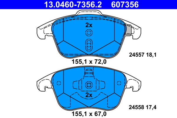Pastiglie freno ATE 607356