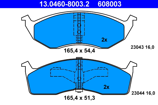 Pastiglie freno ATE 608003
