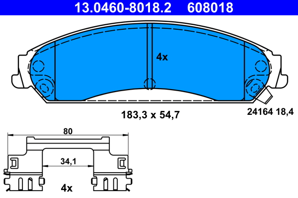 Pastiglie freno ATE 608018