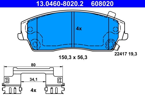 Pastiglie freno ATE 608020