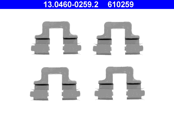 Kit accessori, pastiglia freno ATE 610259